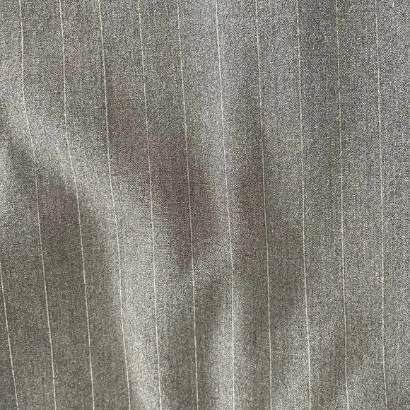 Atelier Straight Leg Poly Blend Washable Striped Pants Grey + White Sz 14 NWT - Picture 5 of 12